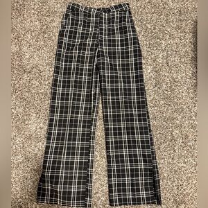 H&M girls size 11/12 plaid wide legged dress pants